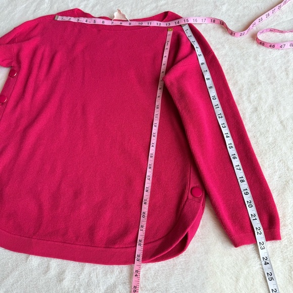 Sezane Merino Wool Cotton Pink Crewneck Long Sleeve Sweater M - Picture 5 of 12